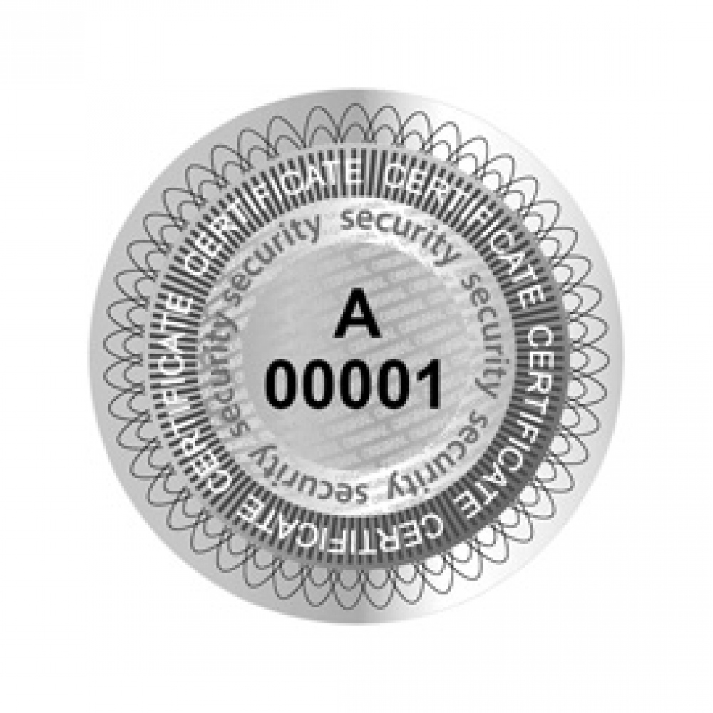 Papel certificado de guilloquis con holograma sellado y numerado – A4, orientación horizontal