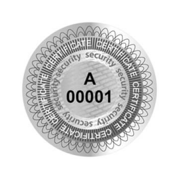 Papel certificado de guilloquis con holograma sellado y numerado – A4, orientación horizontal