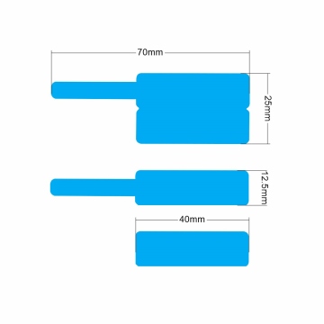 Etiquetas para marcar y etiquetar hilos y cables de color azul