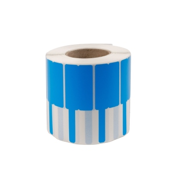 Etiquetas para marcar y etiquetar hilos y cables de color azul - rollo de 1000 unidades