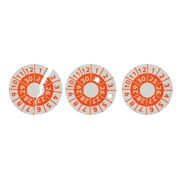 Calibración pegatina 2025, 2026, 2027, 2028, 2029, 2030 naranja 12mm