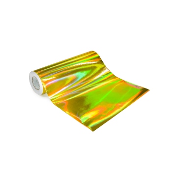 Lámina holográfica, universal, autoadhesiva, por metros, motivo 3 espejo – color de oro