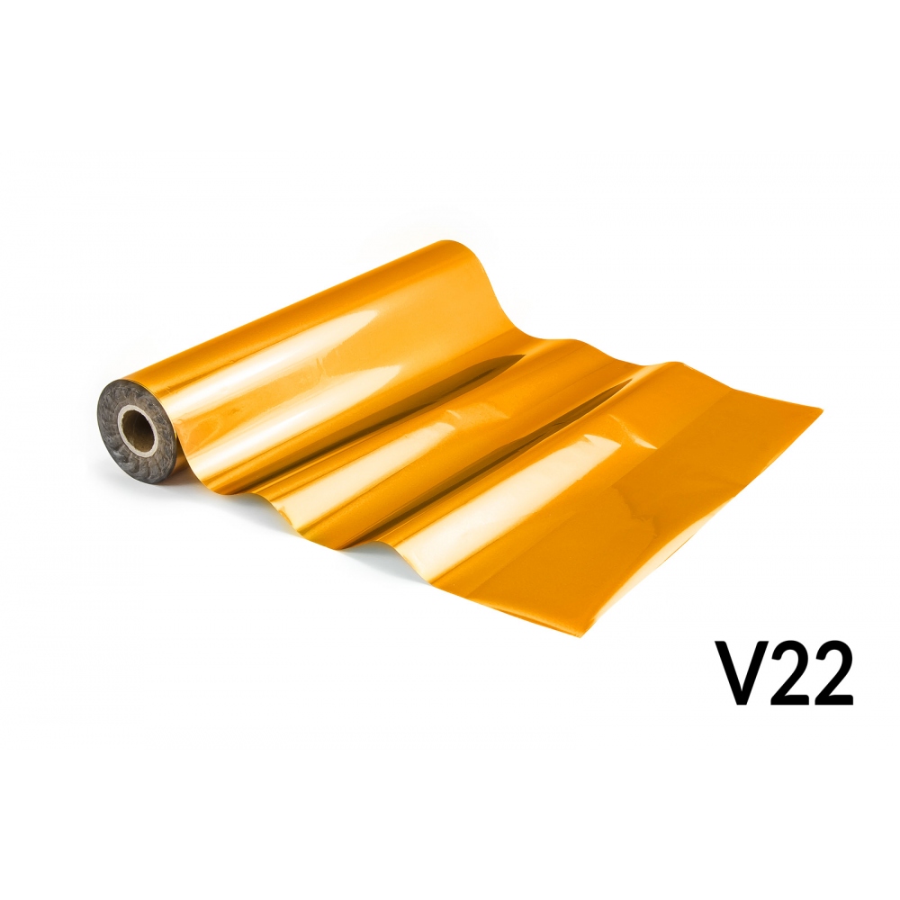 Lámina para Hot Stamping - V22 luciente, color de oro oscuro