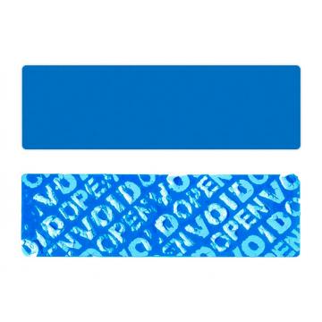 Azul pegatina VOID son alta adhesión sin residuos - rectangular