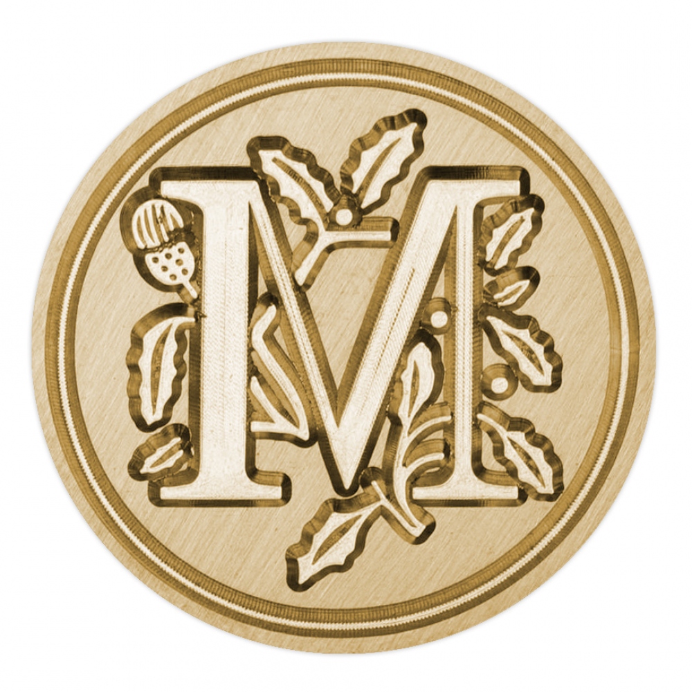 Letra A alfabeto sello de cera sellado, sello de cera M, oro