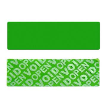 Verde pegatina VOID son alta adhesión sin residuos - rectangular
