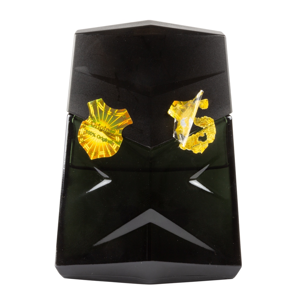 Pegatina de protección Original, forma de escudo, color de oro, 23x20mm
