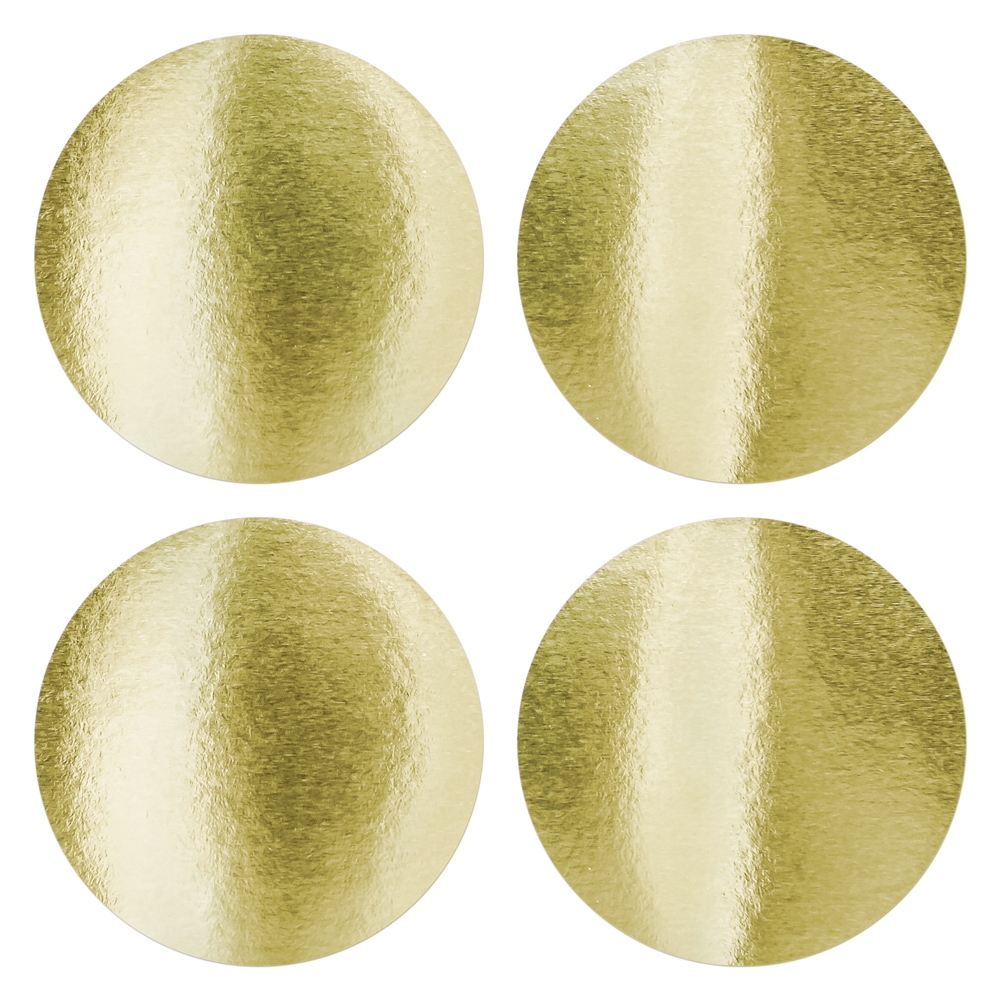 Etiqueta circular para destacar sello de realce seco - dorado 45mm