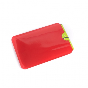 Envoltura protectora roja que bloquea RFID y NFC para la tarjeta sin contacto