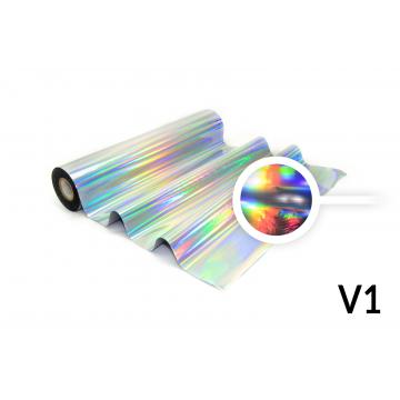 Lámina para Hot Stamping - V1 holográfica, color de plata, luciente, sin motivo