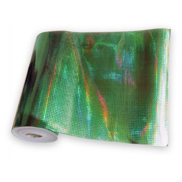 Lámina holográfica autoadhesiva, universal, por metros, MOTIVO 1 cuadros - color de verde