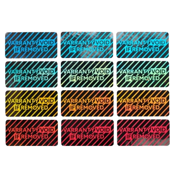 Sello de garantía holograma 20x10mm waranty void