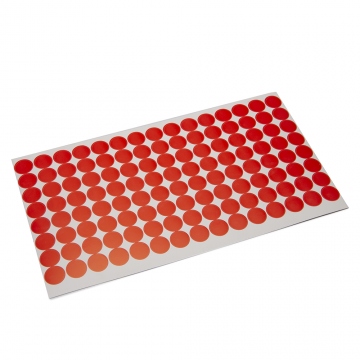 Pegatina de vinilo autodestructiva, color rojo, diseño personalizado posible 13mm 