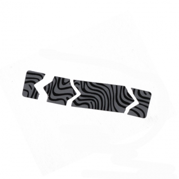 Pegatina raspable en color plata mate – motivo de zebra 40mm x 10mm rectángulo