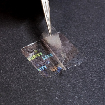 Película de sellado transparente con holograma latente etiquetas 20x20 mm