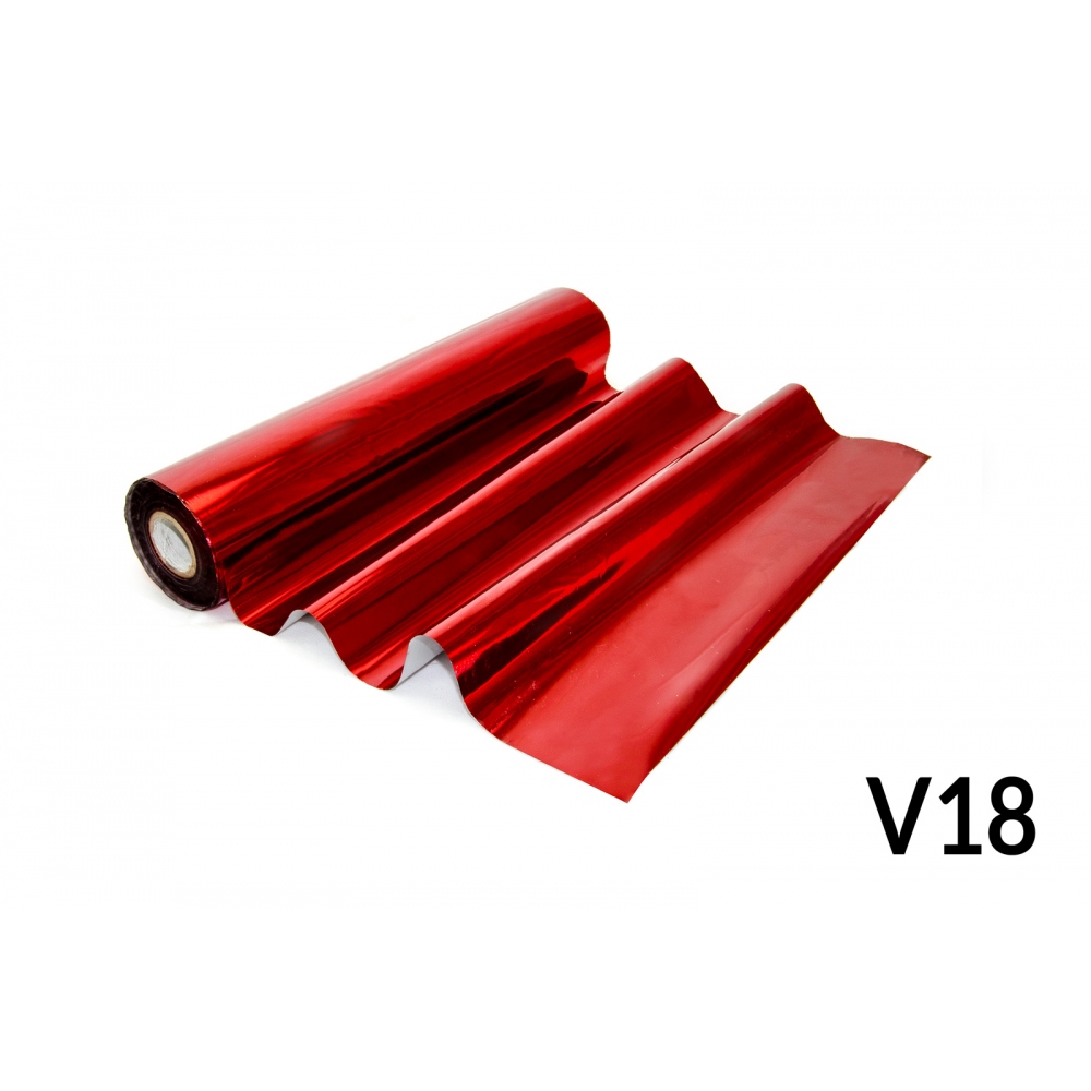 Lámina para Hot Stamping - V18 luciente, color rojo