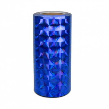 Lámina holográfica autoadhesiva, universal, por metros, MOTIVO 4 cuadros – 25cm de ancho – azules