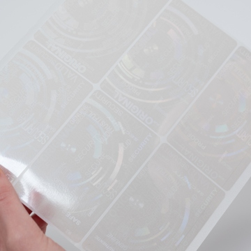Holograma transparente prefabricado masterizadopara las tarjetas de identificación