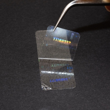 Película de sellado transparente con holograma latente etiquetas 45x17 mm